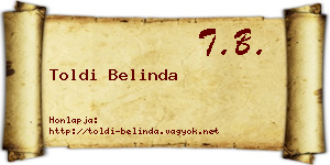Toldi Belinda névjegykártya